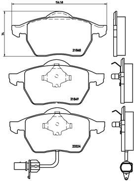 P85060 BREMBO Комплект тормозных колодок, дисковый тормоз