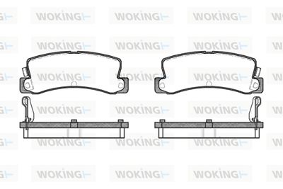 P314304 WOKING Комплект тормозных колодок, дисковый тормоз