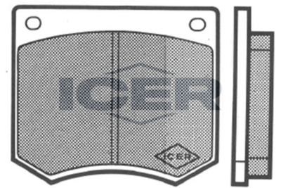 180093 ICER Комплект тормозных колодок, дисковый тормоз