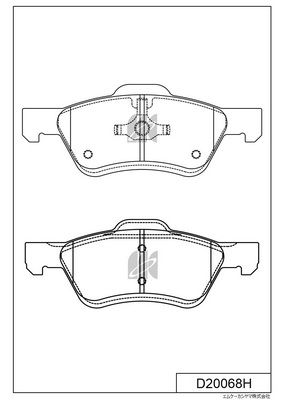 D20068H MK Kashiyama Комплект тормозных колодок, дисковый тормоз