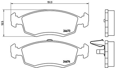 P68039 BREMBO Комплект тормозных колодок, дисковый тормоз