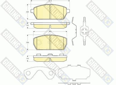 6132349 GIRLING Комплект тормозных колодок, дисковый тормоз