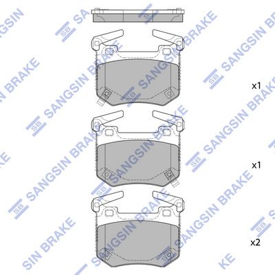 SP1875 Hi-Q Комплект тормозных колодок, дисковый тормоз