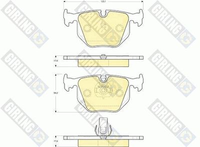 6115302 GIRLING Комплект тормозных колодок, дисковый тормоз