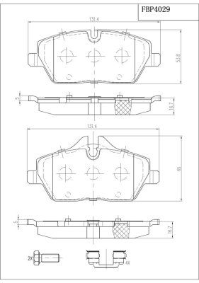 FBP4029 FI.BA Комплект тормозных колодок, дисковый тормоз