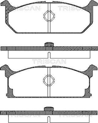 811069835 TRISCAN Комплект тормозных колодок, дисковый тормоз