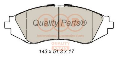 70420011 IAP QUALITY PARTS Комплект тормозных колодок, дисковый тормоз