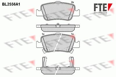 BL2556A1 FTE Комплект тормозных колодок, дисковый тормоз