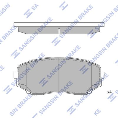 SP1603 Hi-Q Комплект тормозных колодок, дисковый тормоз