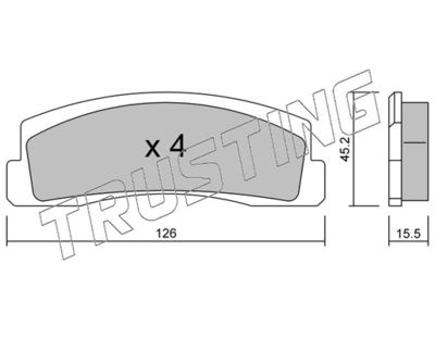 0480 TRUSTING Комплект тормозных колодок, дисковый тормоз