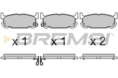 BP3708 BREMSI Комплект тормозных колодок, дисковый тормоз