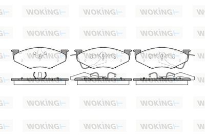 P451300 WOKING Комплект тормозных колодок, дисковый тормоз