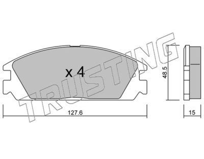 2460 TRUSTING Комплект тормозных колодок, дисковый тормоз