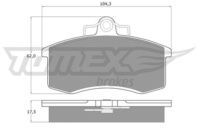 TX1036 TOMEX Brakes Комплект тормозных колодок, дисковый тормоз