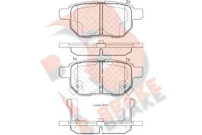 RB1899 R BRAKE Комплект тормозных колодок, дисковый тормоз