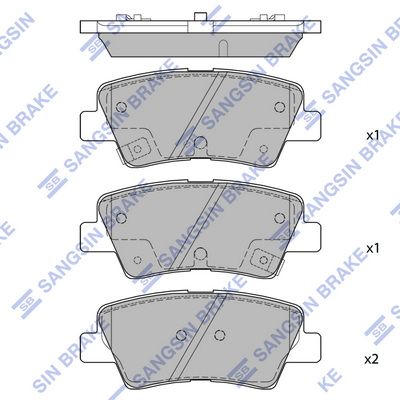 SP1685 Hi-Q Комплект тормозных колодок, дисковый тормоз