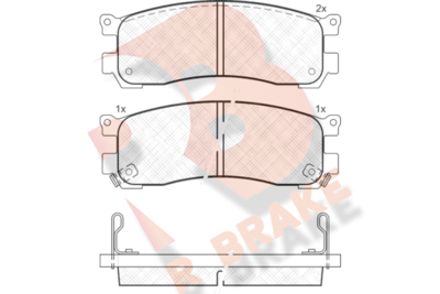 RB1417 R BRAKE Комплект тормозных колодок, дисковый тормоз