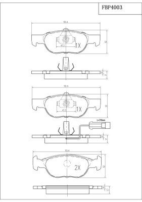 FBP4003 FI.BA Комплект тормозных колодок, дисковый тормоз