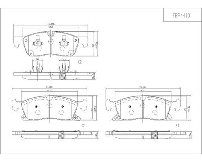 FBP4410 FI.BA Комплект тормозных колодок, дисковый тормоз