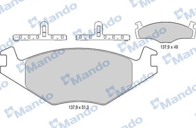 MBF015068 MANDO Комплект тормозных колодок, дисковый тормоз