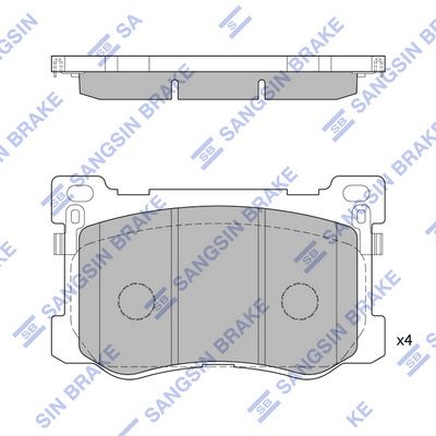 SP1547 Hi-Q Комплект тормозных колодок, дисковый тормоз