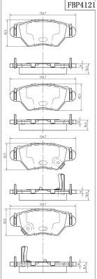 FBP4121 FI.BA Комплект тормозных колодок, дисковый тормоз