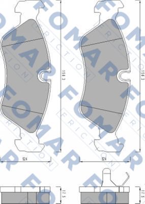 FO443381 FOMAR Friction Комплект тормозных колодок, дисковый тормоз