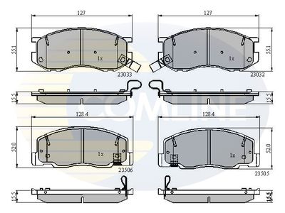 CBP3745 COMLINE Комплект тормозных колодок, дисковый тормоз