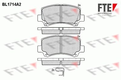 BL1714A2 FTE Комплект тормозных колодок, дисковый тормоз