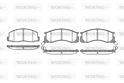 P206322 WOKING Комплект тормозных колодок, дисковый тормоз