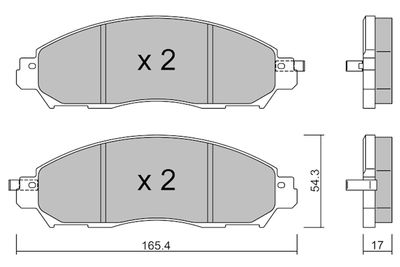 BPNI1020 AISIN Комплект тормозных колодок, дисковый тормоз