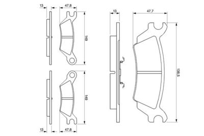 0986468990 BOSCH Комплект тормозных колодок, дисковый тормоз