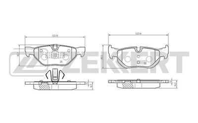 BS2148 ZEKKERT Комплект тормозных колодок, дисковый тормоз