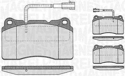 363916060121 MAGNETI MARELLI Комплект тормозных колодок, дисковый тормоз