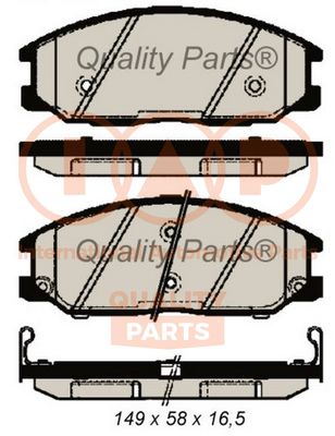 70407085 IAP QUALITY PARTS Комплект тормозных колодок, дисковый тормоз