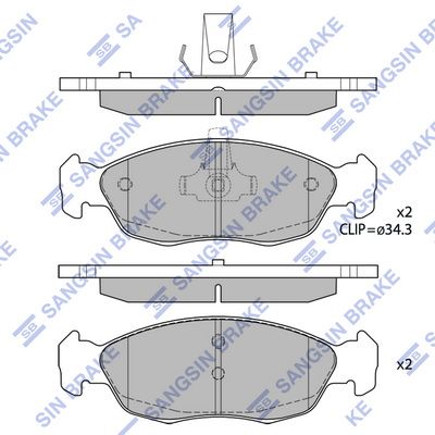 SP1737 Hi-Q Комплект тормозных колодок, дисковый тормоз