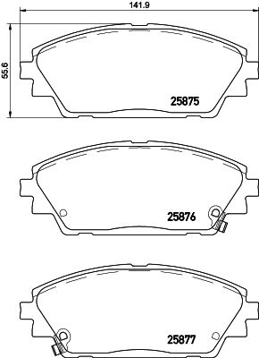 P49050 BREMBO Комплект тормозных колодок, дисковый тормоз