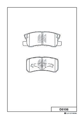 D6106 MK Kashiyama Комплект тормозных колодок, дисковый тормоз