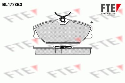 BL1728B3 FTE Комплект тормозных колодок, дисковый тормоз