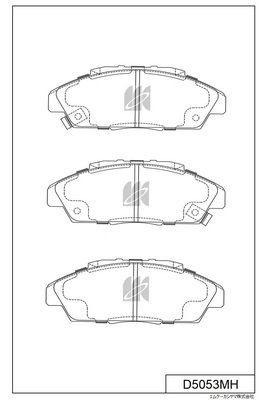 D5053MH MK Kashiyama Комплект тормозных колодок, дисковый тормоз