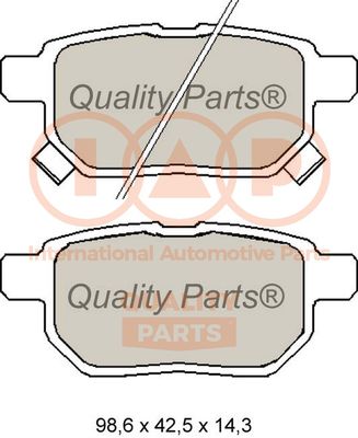 70417008 IAP QUALITY PARTS Комплект тормозных колодок, дисковый тормоз