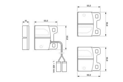 0986469120 BOSCH Комплект тормозных колодок, дисковый тормоз