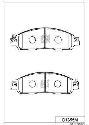 D1355M MK Kashiyama Комплект тормозных колодок, дисковый тормоз