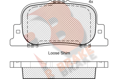 RB1633 R BRAKE Комплект тормозных колодок, дисковый тормоз