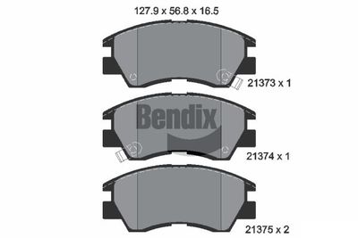 BPD1786 BENDIX Braking Комплект тормозных колодок, дисковый тормоз