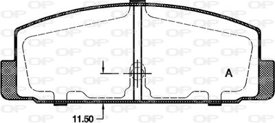 BPA017930 OPEN PARTS Комплект тормозных колодок, дисковый тормоз