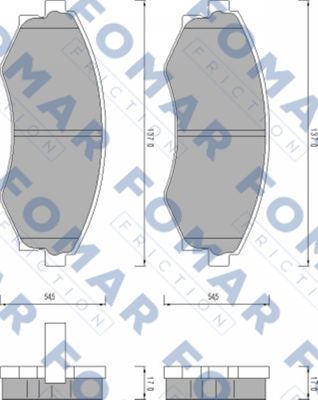 FO448781 FOMAR Friction Комплект тормозных колодок, дисковый тормоз