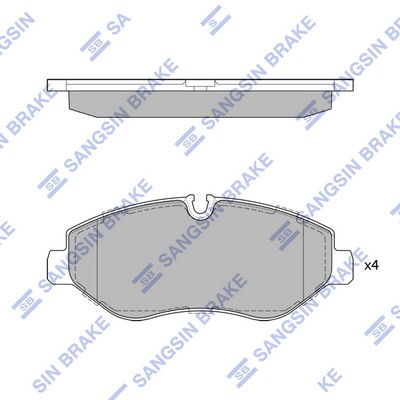 SP1622 Hi-Q Комплект тормозных колодок, дисковый тормоз