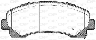 BPA140700 OPEN PARTS Комплект тормозных колодок, дисковый тормоз