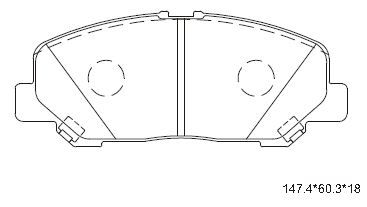 KD2771 ASIMCO Комплект тормозных колодок, дисковый тормоз